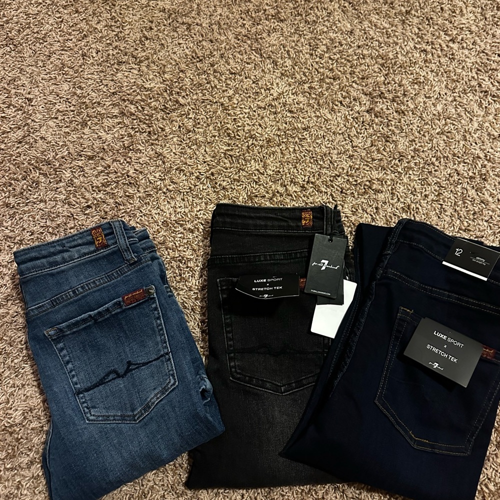 7 For All Mankind Kids Jeans - Blue and Black